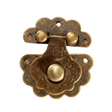 Antique Bronze Cabinet Latch 40x36mm Vintage Jewelry Box Lock with Screws Secure Closure