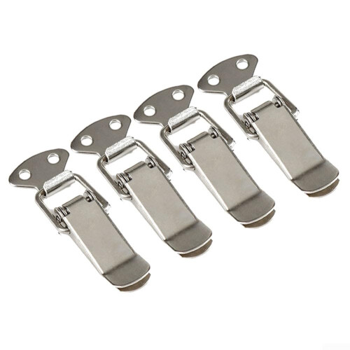 4 Pack Spring Loaded Toggle Latch 2.8 Inch Heavy Duty Iron Catch for Toolbox Cabinet Storage Box