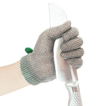 304 Stainless Steel Chainmail Cut Resistant Glove XS, Maximum Cut Protection, Food Safe Adjustable Fit