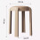 Stackable Plastic Office Stools Set of 2, Backless Ergonomic Comfort Seat, Waterproof Easy Clean 2