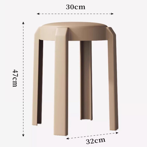 Stackable Plastic Office Stools Set of 2, Backless Ergonomic Comfort Seat, Waterproof Easy Clean 1