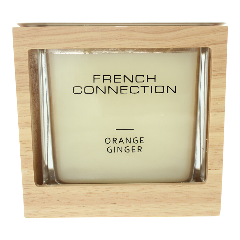 Fcuk French Connection Wooden Collection Ginger Candle 495G Orange