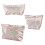 Pink Cosmetic Case Pearlescent Elegant Bowknot Accent Makeup-L 3