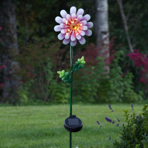 Solar-Erdspieß Pink Daisy 1