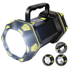 Rechargeable LED Flashlight 1200 Lumens Waterproof Spotlight with Power Bank for Camping and Emergency