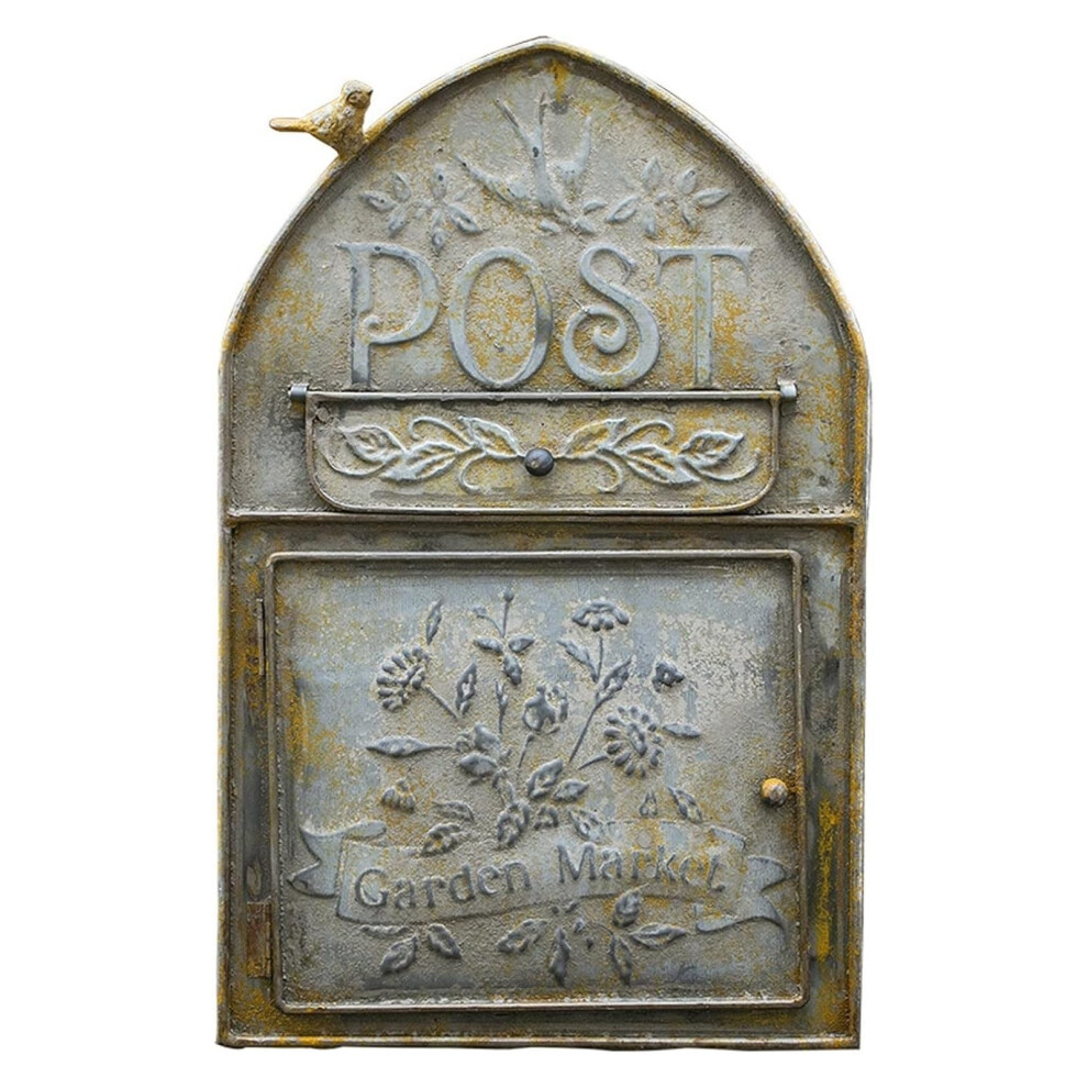 Vintage Metal Wall Mounted Mailbox With Secure Lock, Weatherproof Cast Iron Design For Home Outdoor Use 9045646520803