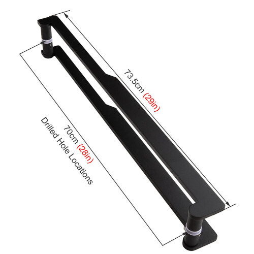 29 Inch Barn Door Handle Matte Black Heavy Duty Dual Sided Pull Handle ...