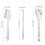 3 Silicone Baking Utensils Flexible Scrapers Heat-White 4