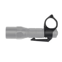 Flashlight Ring, 1'' Tatcical Flashlight Adapter Ring with Pocket Clip Flashlight Finger Release Ring for SureFire Flashlight