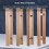 Modern Wooden Door Handle Set Solid Wood Sliding Pull H Shape DualSided Waterproof Varnish Grip 4