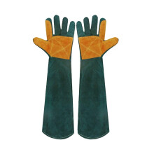 Heat Resistant Work Gloves AntiBite Leather Safety Gloves Cut Resistant for Welding BBQ Fireplace Use