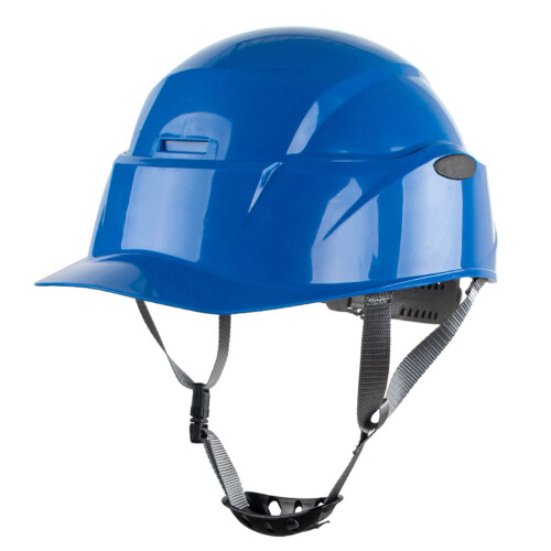 Foldable Hard Hat Safety Helmet, Adjustable ABS Construction Cap with Chin Strap and Breathable Lining, Blue 1PCS