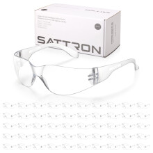 Clear Safety Glasses Bulk 50 Pack, ANSI Z87.1 Protective Eyewear, Scratch Resistant, Lightweight Wraparound for Work, Lab, Construction