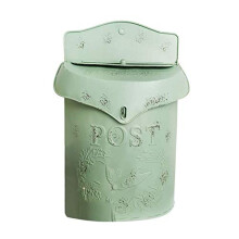 Vintage Metal Wall Mounted Mailbox with Lockable Security and Weather Resistant Finish for Home