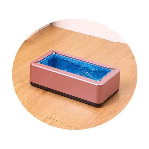 Hands  Automatic Shoe Cover Dispenser No Power Required Non Slip Base Quick Step Activation