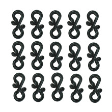 120pcs Black Metal S Hooks for Hanging, Heavy Duty DualEnd Design, Space Saving Closet and Kitchen Use