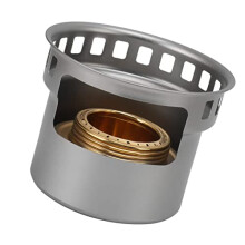GYZOUKA Camping Alcohol Stove, Windproof Split Design, Copper Core Aluminum Alloy, Grey
