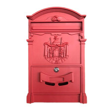 Vintage Wall Mounted Mailbox Lockable Weatherproof Cast Aluminum Post Box for Home and Garage