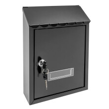 Modern Outdoor Wall Mounted Mailbox, Waterproof Metal Lock Box with 2 Keys, Large Capacity Secure Design