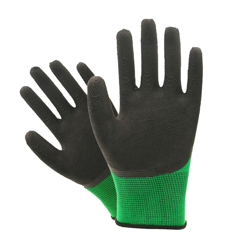 Work Gloves 12 Pairs Cut And Puncture Resistant Rubber Grip Safety Gloves For Gardening And Construction 9045646521510