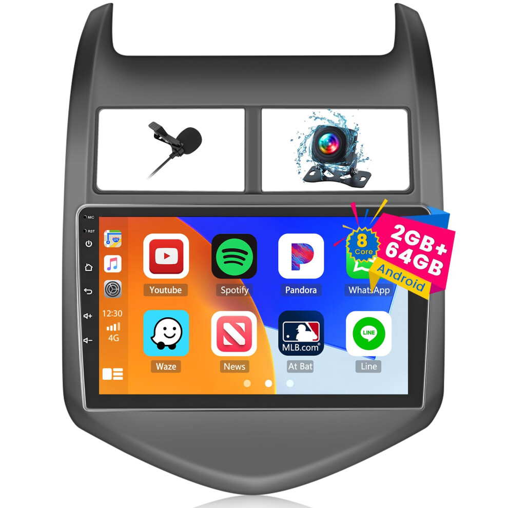 9 Inch Android Car Stereo For Chevrolet Aveo Sonic 20112016 With Wireless Carplay Android Auto Gps Dsp Bt5.0 9351714747233