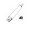 304 Stainless Steel Gate Hinge Clip with Lock Strap Extension for LED Lightbox Mounting, Small 1Pcs 3