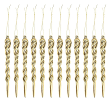 12Pcs Simulation Eiszapfen Anhänger Weihnachten Baum Ornament Eiszapfen DIY Dekoration