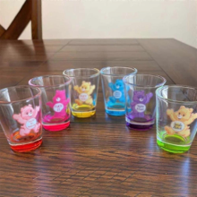6-Pack Cute Bear Colorful Cocktail Glass Insulated Wine Glass Set Creative Wine Glass Funny Christmas Gift