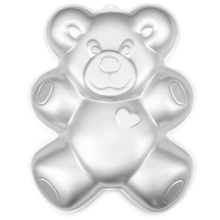 Moule à gâteau en aluminium 3D en forme d'ours de 33 cm, idéal pour un anniversaire, une fête ou Noël (2025).