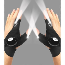 LED Flashlight gloves, gifts for men him dad boyfriend, cool gadget hands-free lights for camping fishing repair, Father's Day Chr