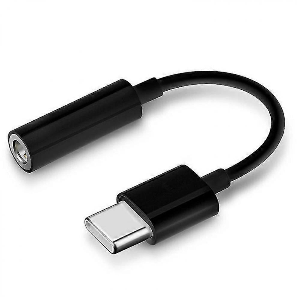 (Black)Type C 3.5 Jack Earphone Audio Aux Cable Usb To 3.5Mm Headphones Adapter Hfmqv Black 6485316906637