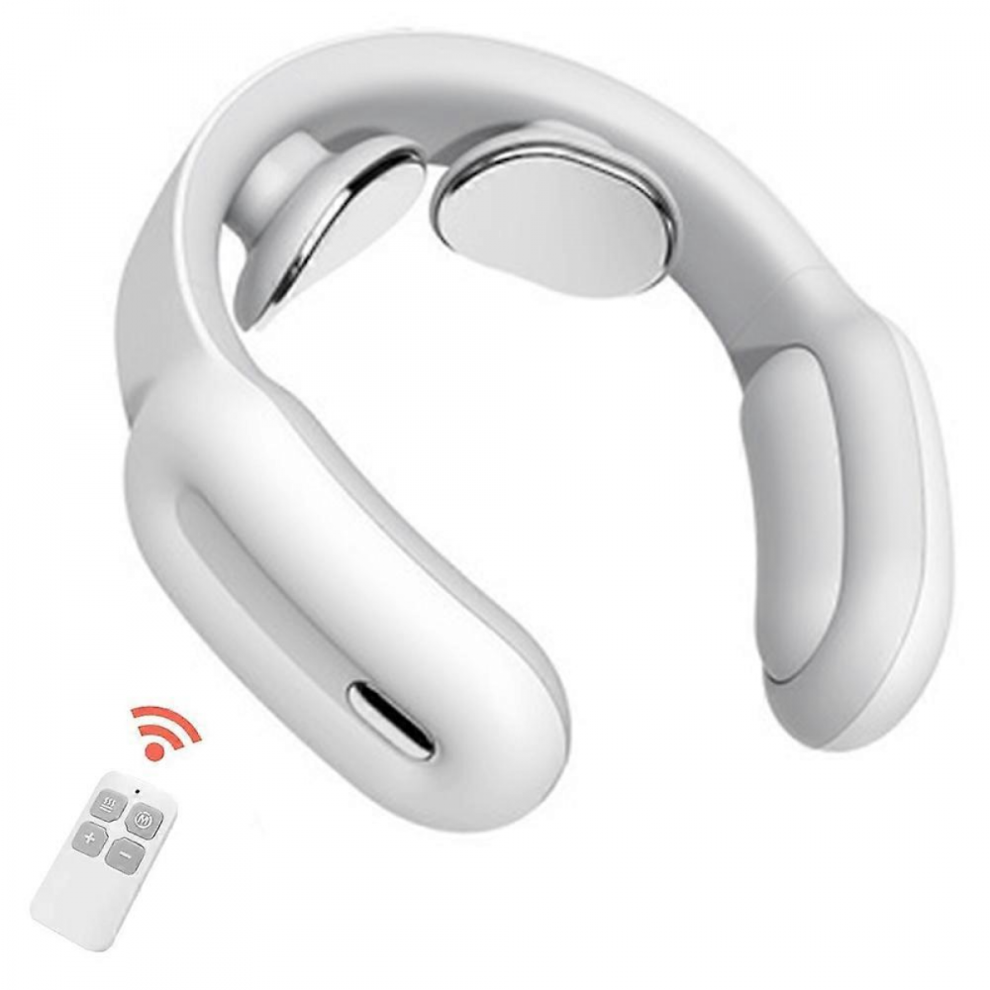 White/Pink/Blue Relax And Rejuvenate Your Neck With Intelligent Portable Neck Massager - Cordless Neck Massage With Heat
