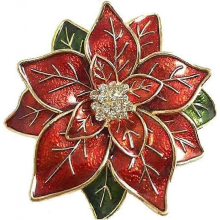 Spilla a forma di stella di Natale rossa, spilla a forma di stella di Natale rossa, spilla natalizia, gioielli per ragazze