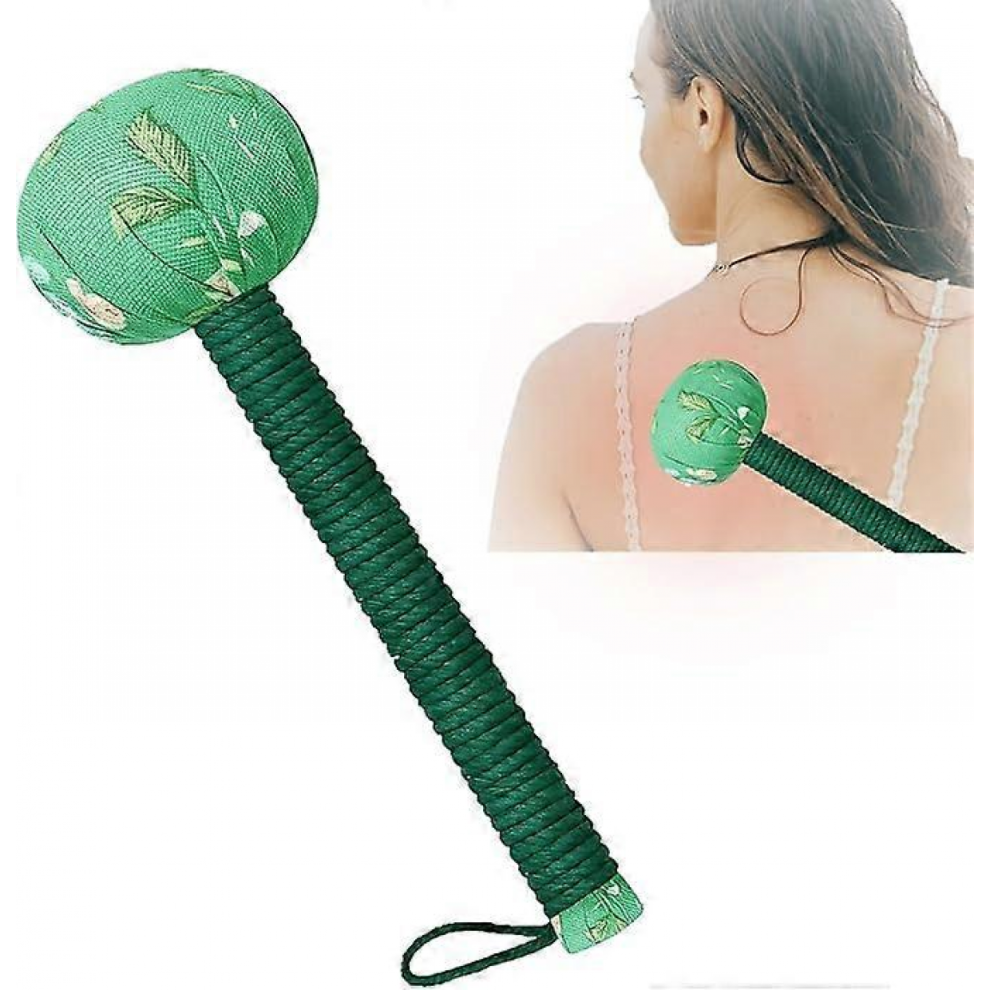 Blue (-26Cm)Wormwood Meridian Massage Hammer, Lymphatic Drainage Massage Hammer, Back Pain Relief Meridian Mallet Massager