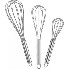 3PCS Professional Stainless Steel Kitchen Beater, Manual Egg Beater, Beater, Dough