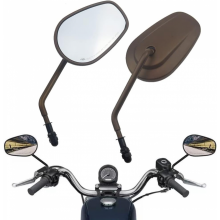 Universelle ovale 8 mm 10 mm Motorrad-Rückspiegel, kompatibel mit Honda, Suzuki, Cruiser, Chopper, Yamaha, Kawasaki