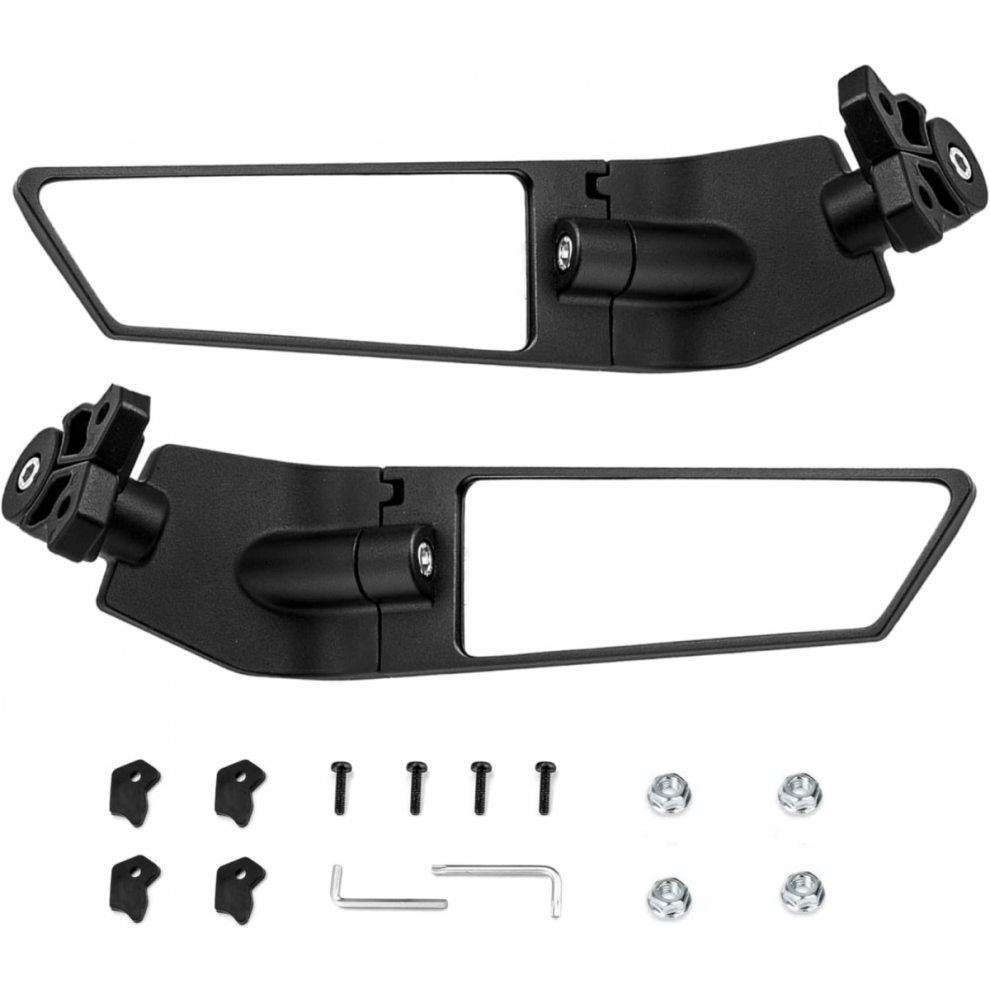 Funce Motorcycle Wind Wing Rearview Mirror Adjustable, Compatible With 2018-2022 Kawasaki Ninja 400, Ninja 650, 2012-2022 Zx14r, Z 6485316909560
