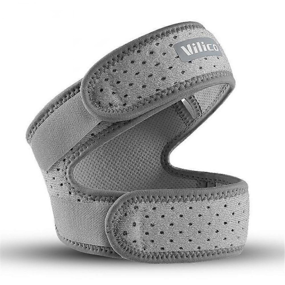 Grey (Grey)Vilico Ab081 Adjustable Patella Stabilizer Knee Strap Brace Knee Support Sports Protective Gear