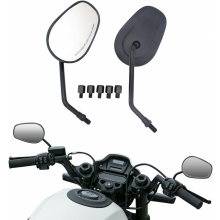 Universele ovale 8 mm 10 mm motorfiets achteruitkijkspiegels, compatibel met Honda, Suzuki, Cruiser, Chopper, Yamaha, Kawasak