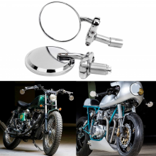 Motorfiets stuuruiteindespiegels, universele CNC-opvouwbare 7/8" ronde achteruitkijkspiegel, compatibel met Harley-Davidson,