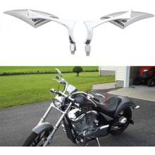 Chromen motorfiets Blade Steady CNC aluminium achteruitkijkspiegels, 8 mm/10 mm compatibel met Honda, Yamaha, Kawasaki, Suzuk