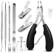 9 Pack Toenail Clippers, Ingrown Toenail Removal Kit, Heavy Duty Toe Nail Clippers for Thick Nail for Seniors