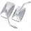 Universal Chrome Motorcycle Mirrors, 10mm Rear View Side Mirrors Handle Bar End 1