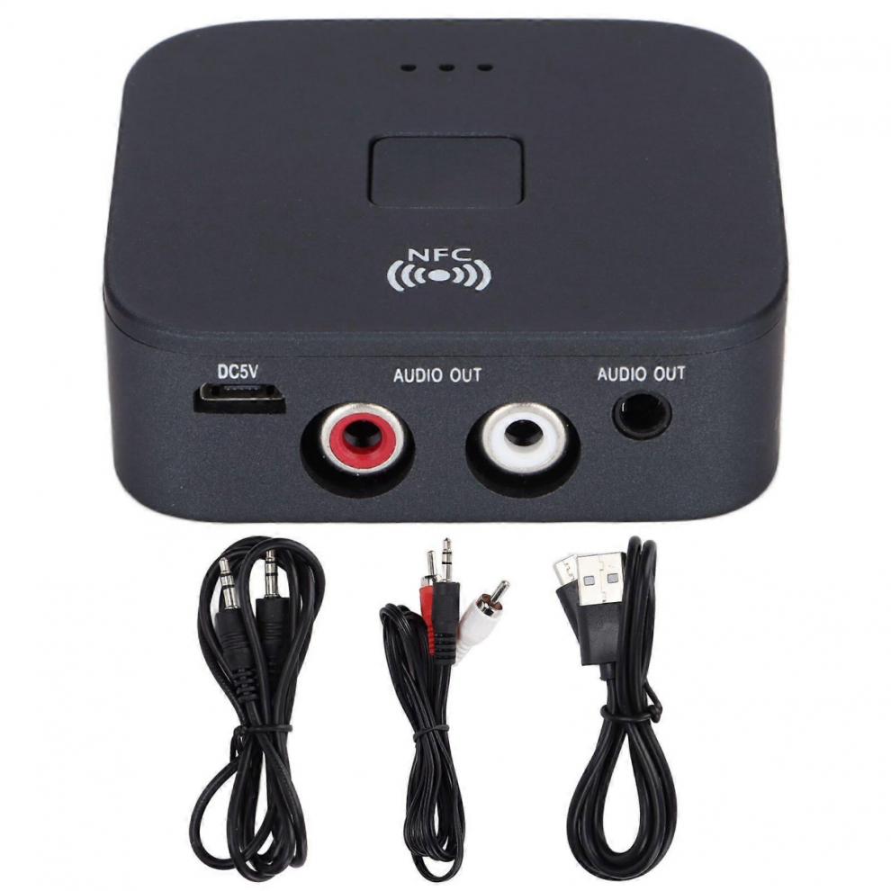 Tooth 5.0 Rca Audio Receiver 3.5Mm Port Wireless Adapter For Car Audio Headphone Home Stereo Theater System Blue 6485316906545