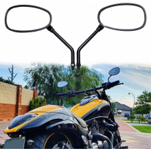 Chrom-Rückspiegel für Motorradlenker, 10 mm, für Sportmotorräder, Cruiser, Chopper, Dirtbikes, Roller
