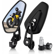 Rétroviseurs moto - Rétroviseurs d'extrémité de guidon compatibles avec la plupart des Honda Grom, Yamaha, Kawasaki, Ducati, Suzuki