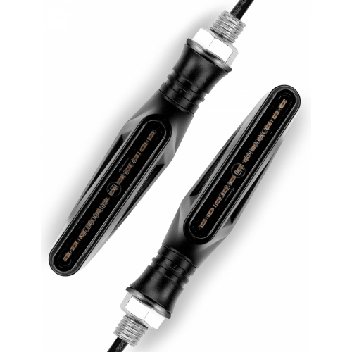 Φλας & Φώτα Φρένων Μοτοσικλέτας - 4 τεμάχια LED, 12V Κεχριμπαρένια Φώτα Ημέρας