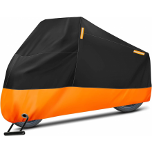 Housse de moto - Abri moto/scooter étanche XXX-Large avec 4 bandes réfléchissantes, compatible avec Harley Davidson, Honda, Suzuki,
