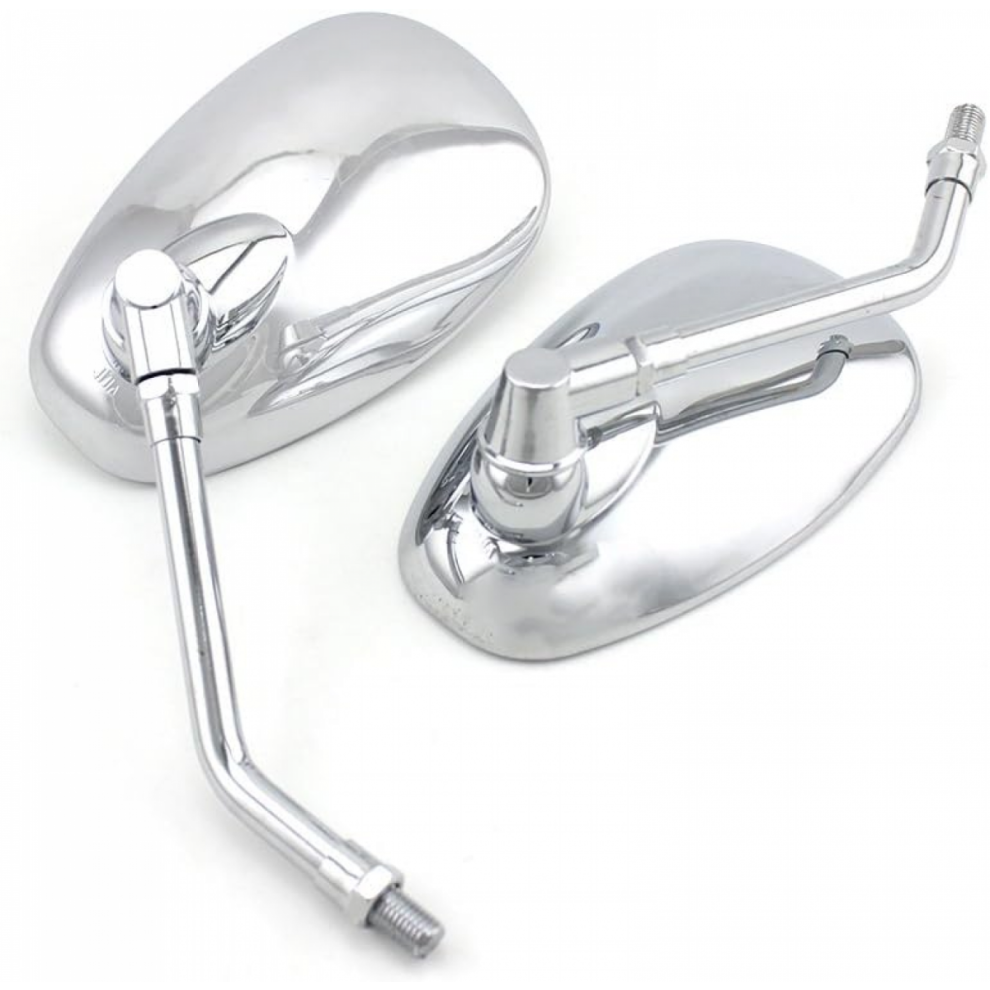 Universal Chrome Motorcycle Mirrors, 10Mm Rear View Side Mirrors Handle Bar End 6485316910337