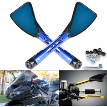 Paar Universal-Motorrad-Rückspiegel mit LED-Blinkern, Pfeil-Motorradanzeige, kompatibel mit Honda, Kawasaki, Suzuki, Yamaha